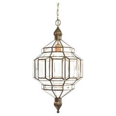 Alhambra 2C Clear Glass with Brass Patina, Granada Collection