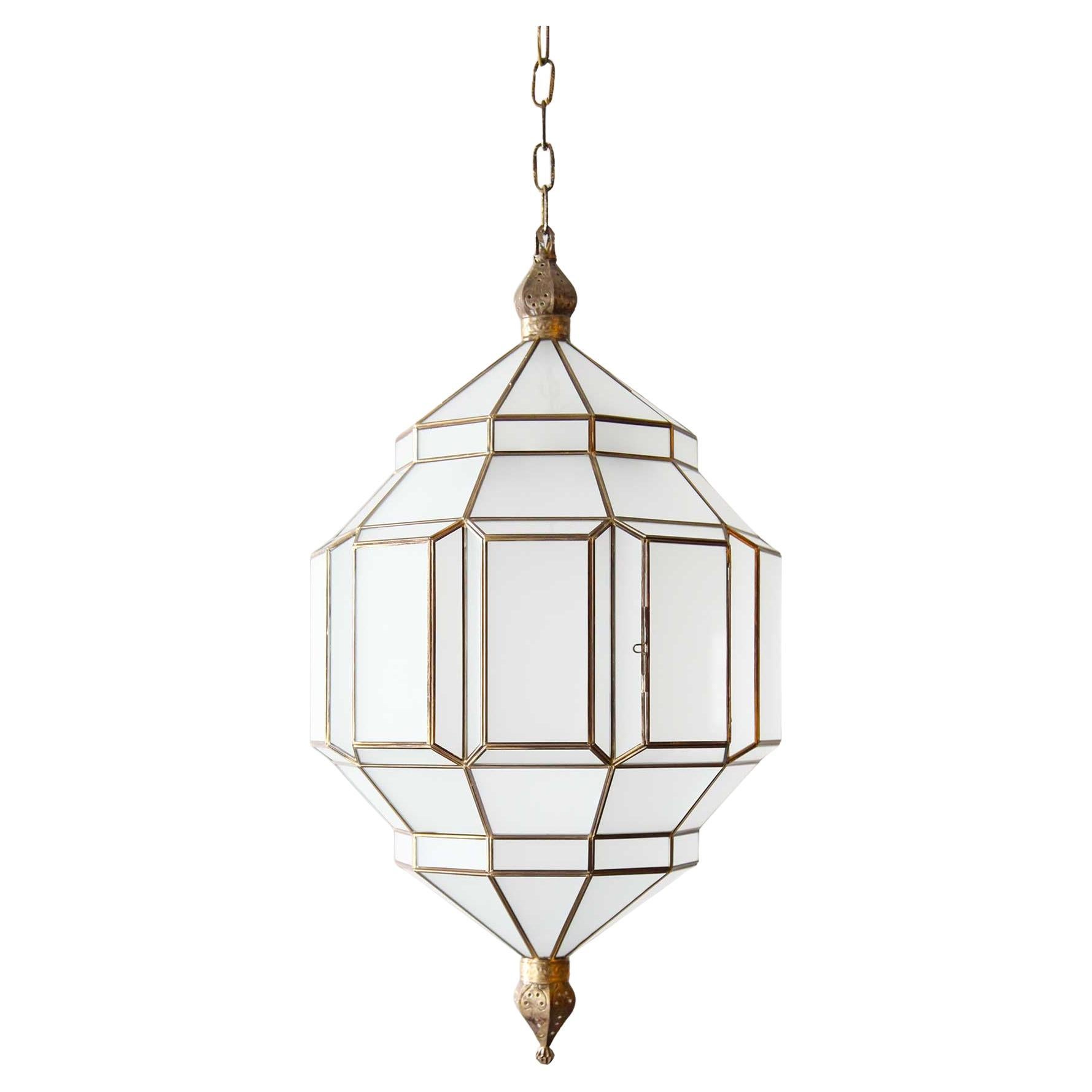 Alhambra 2C Milk Glass with Brass Patina, Granada Collection