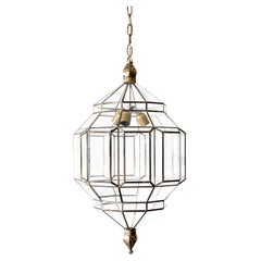 Alhambra 2D Clear Glass with Brass Patina, Granada Collection