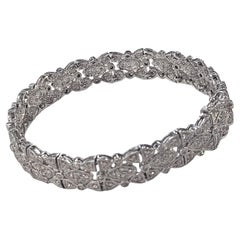 Bracelet Alhambra Diamant naturel 1,87 Ctw. et or blanc 18 carats