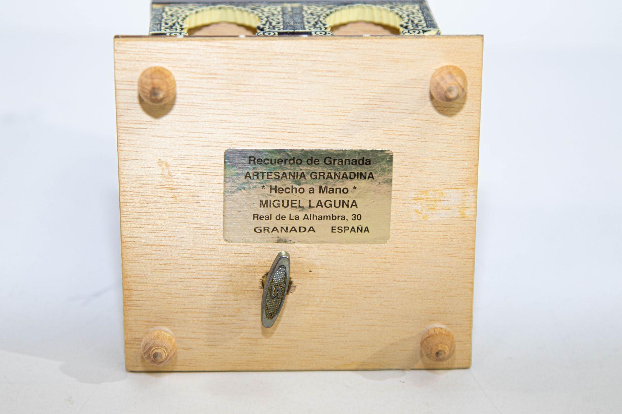 Alhambra Handmade Music Box by Miguel Laguna Granada Spain 1