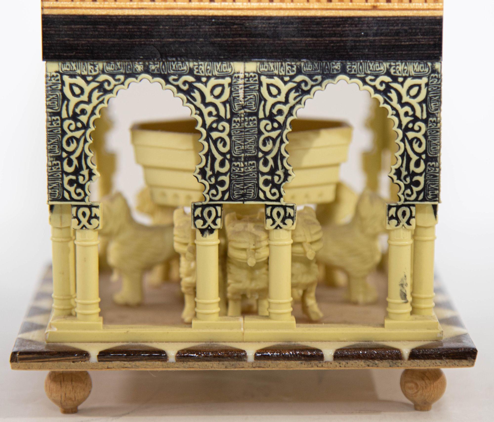 Hand-Crafted Alhambra Handmade Music Box by Miguel Laguna Granada Spain