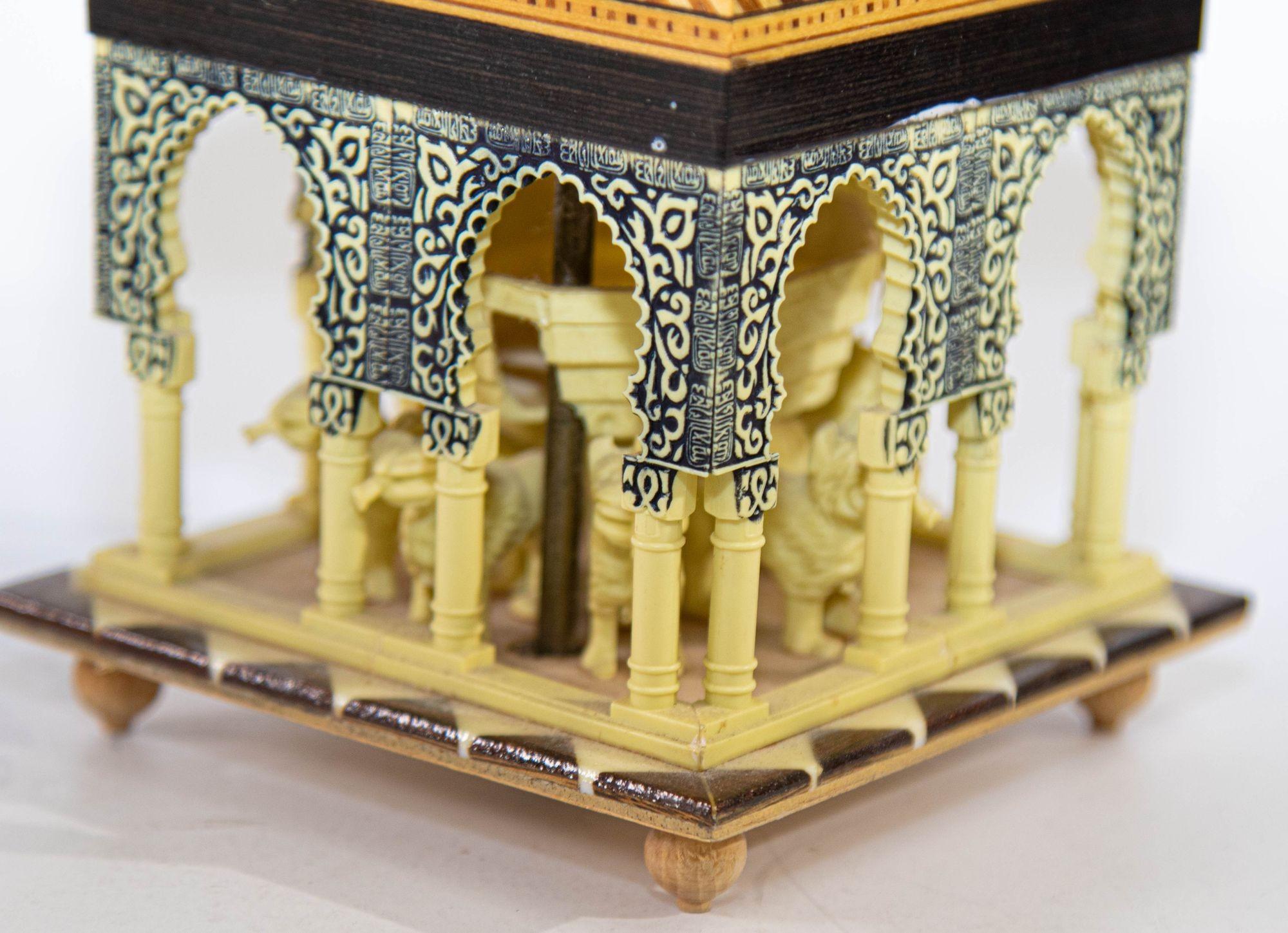 20th Century Alhambra Handmade Music Box by Miguel Laguna Granada Spain