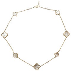 Alhambra Mother of Pearl 18K Gold Necklace