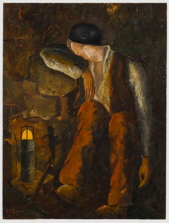 A. N. Rogers  - Olio della metà del XX secolo, Il minatore addormentato