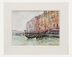 Alan Brown - Olio impressionista contemporaneo, Canale di Venezia