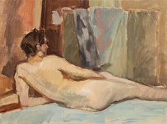 Bertrand Py (1895-1973) - Mid 20th Century Oil, Nu Couché