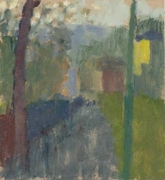 Brecon Lane, Pittura a olio su tavola di Nicholas Turner, 2023