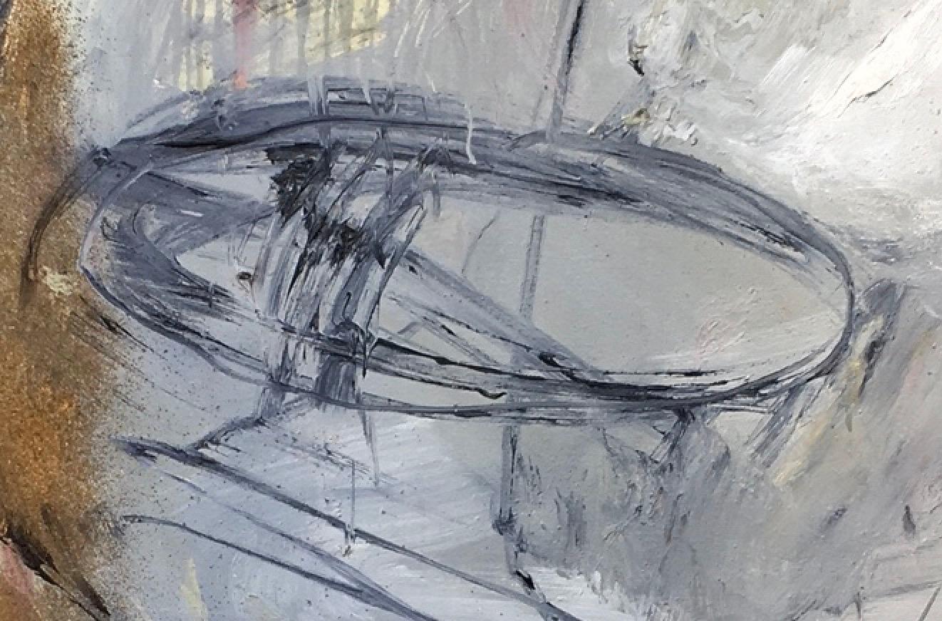 Cerchio spezzato, dipinto olio su tela di Madeleine Strindberg in vendita 3
