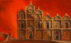 Deborah Jones (b.1922) - Framed 20th Century Oil, Scuola Grande di San Marco