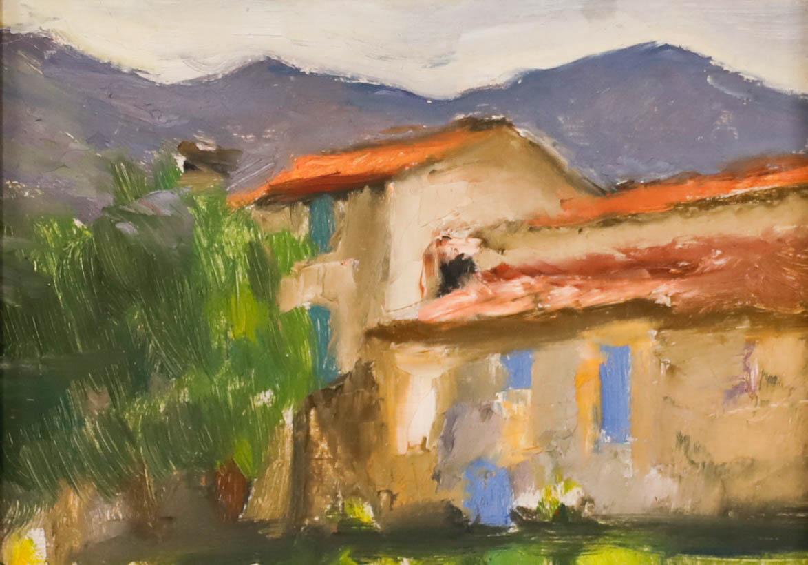 Georges Pacouil (1903-1996) - 20th Century Oil, Chalet in the Mountains - Painting by  Ali Alışır