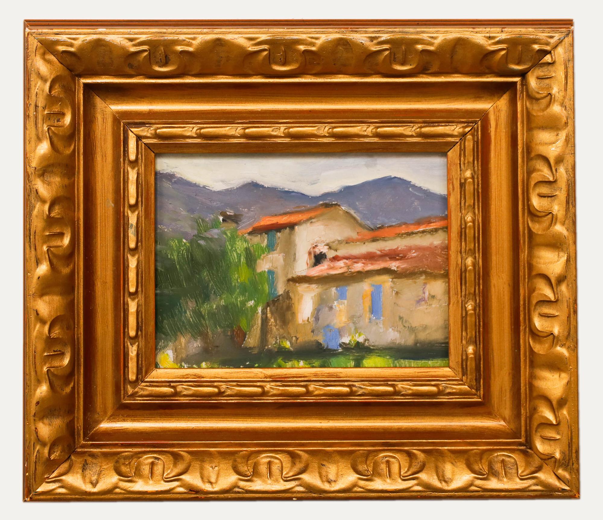 Ali Alışır Landscape Painting - Georges Pacouil (1903-1996) - 20th Century Oil, Chalet in the Mountains