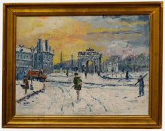 Moses Bahelfer Bagel (1908-1995) - Oil, Snow On The Arc de Triomphe