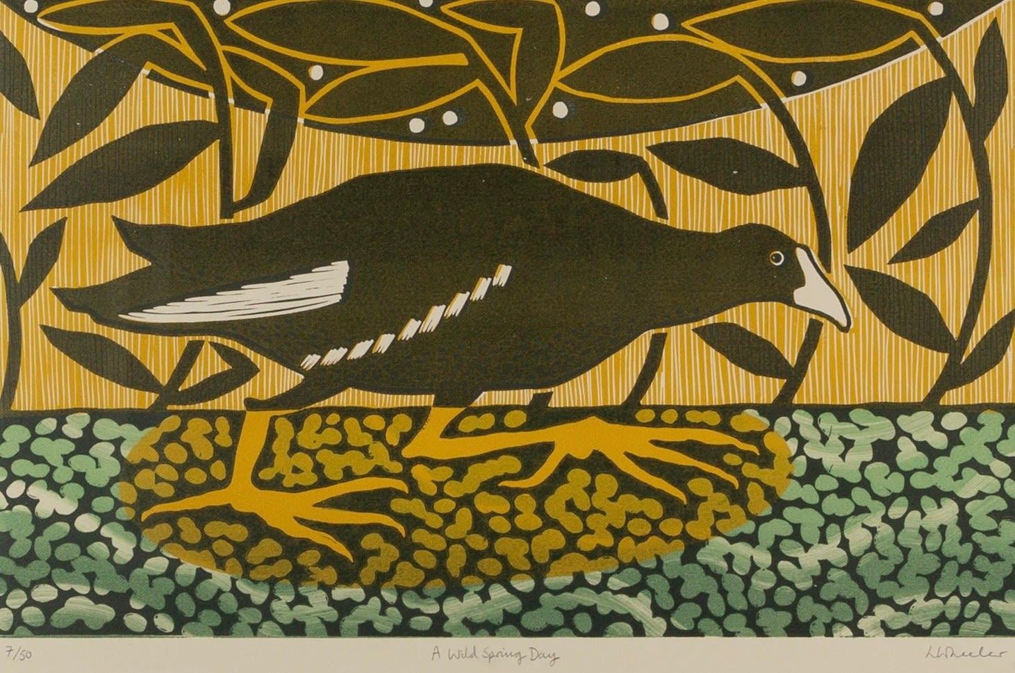 Una giornata di primavera selvaggia, stampe xilografiche di Lizzie Wheeler, 2023