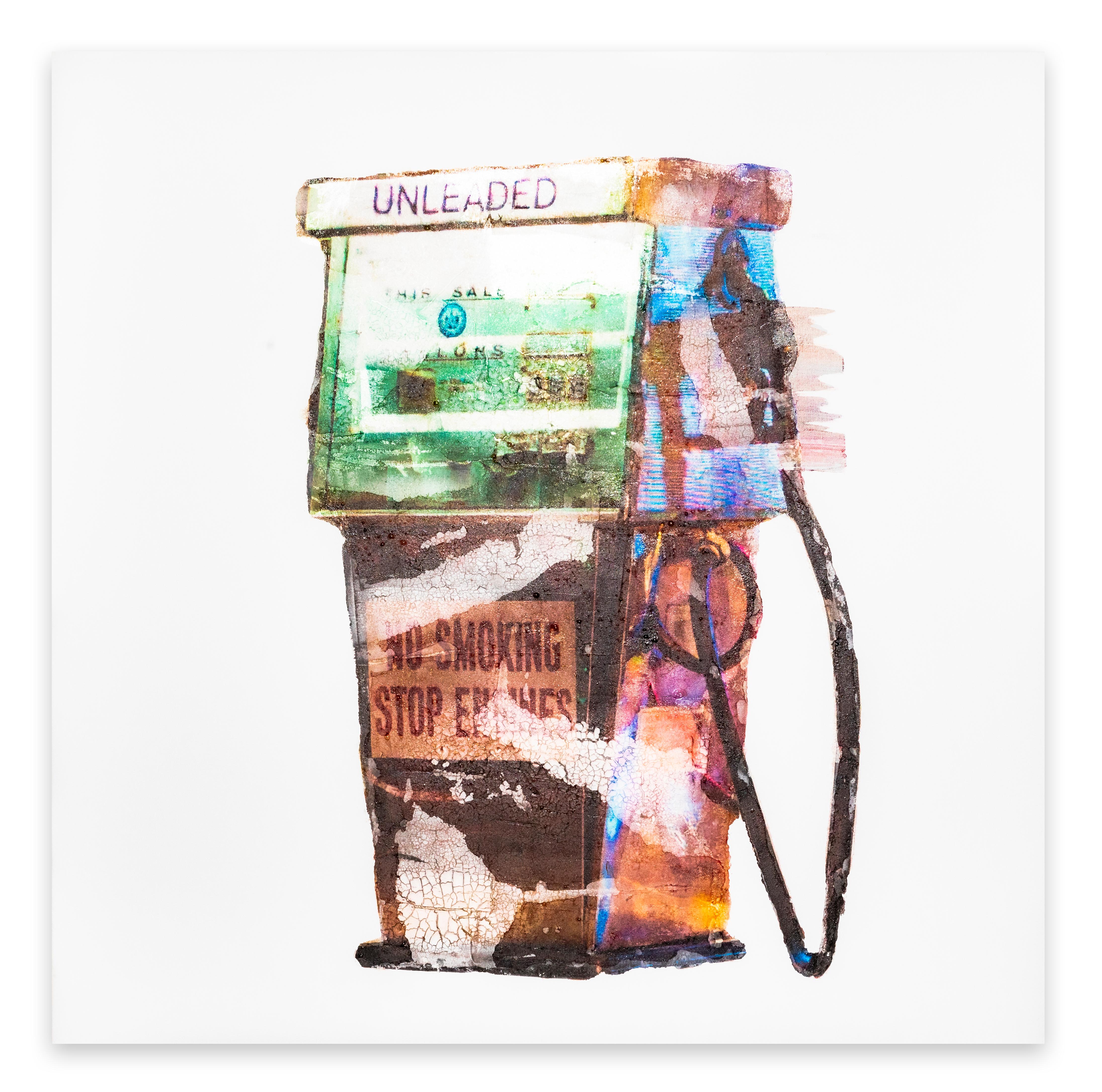 Ali Eckert Figurative Painting - Vanishing Icons – Gas Pump