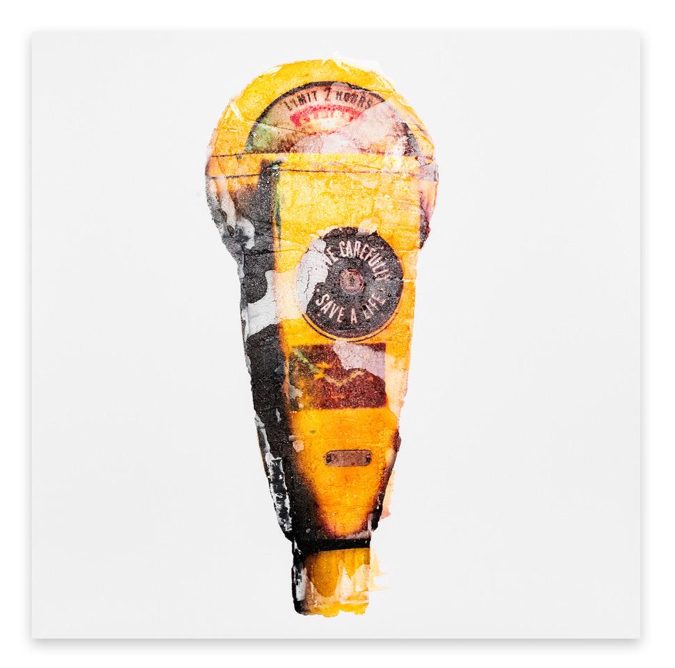 Ali Eckert Figurative Painting - Vanishing Icons – Parking Meter