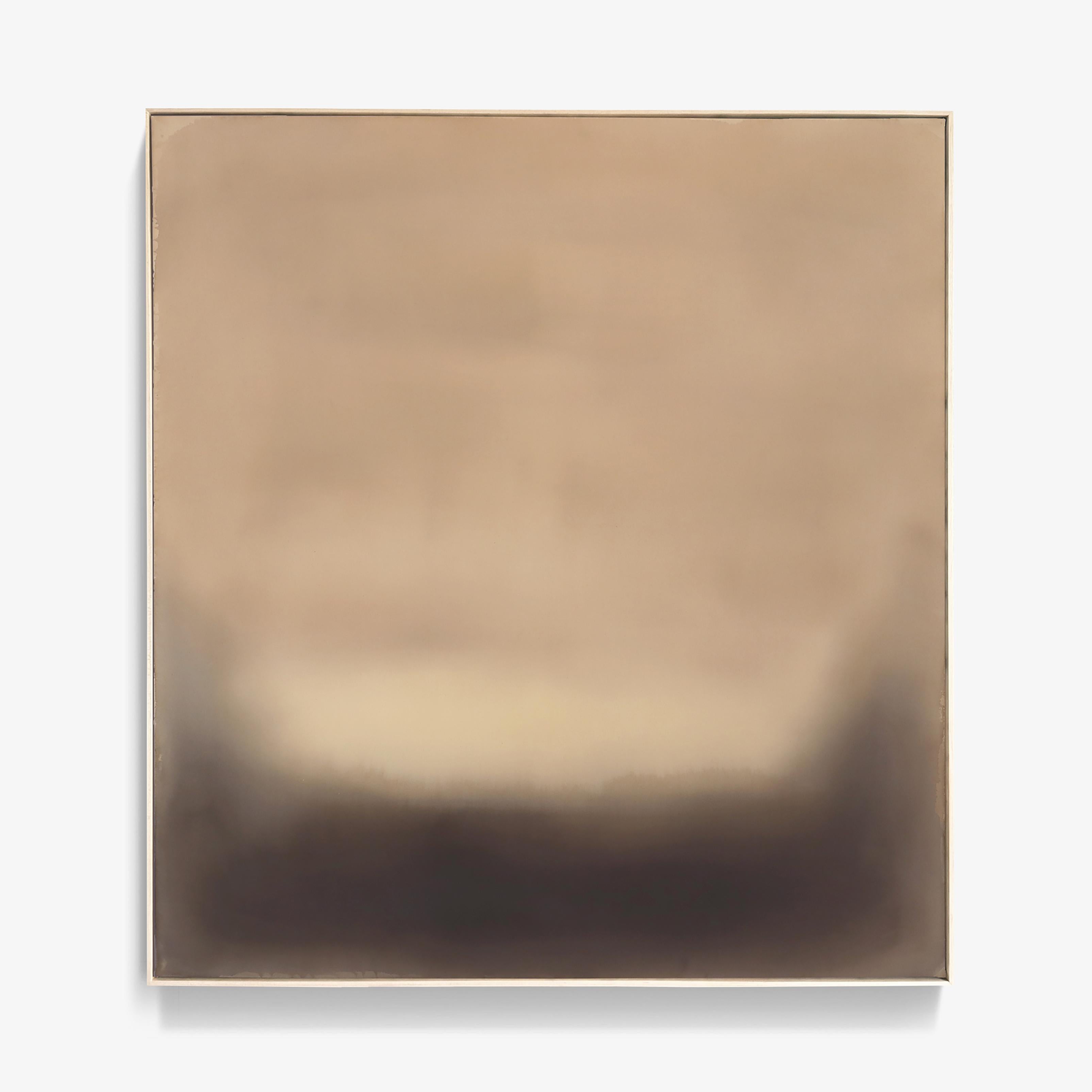 Ali Enache Abstract Painting - "Silhouetting ll"  Acrylic on Raw Canvas, Framed