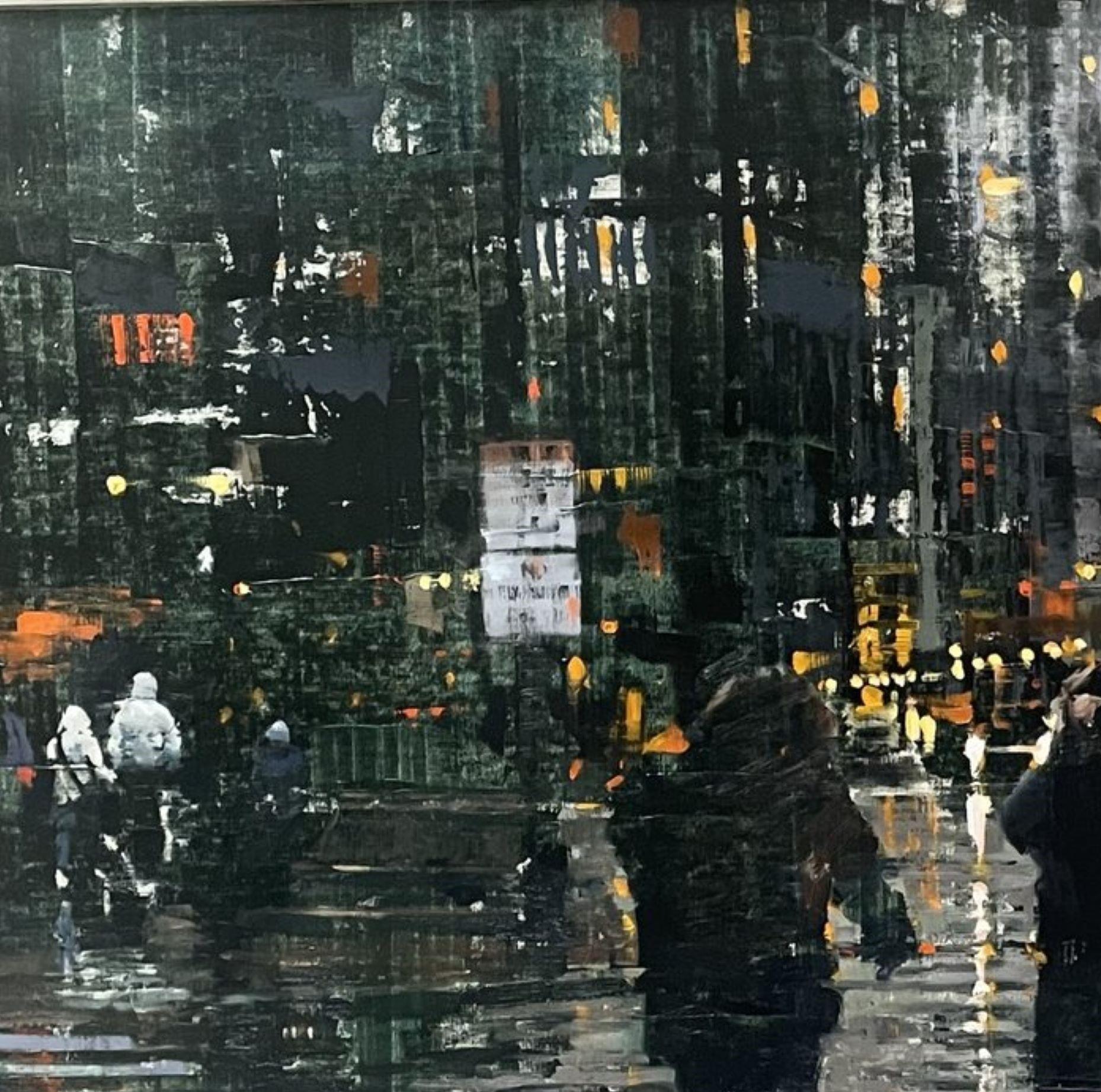 Rain Symphony - American Modern Painting by Ali Hasmut