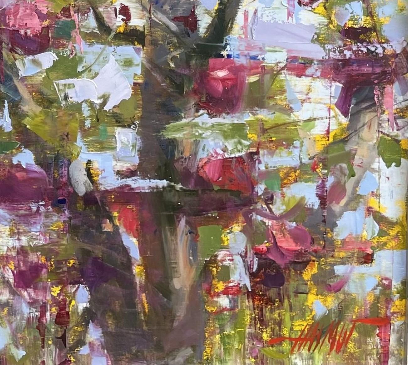 Cherry Blossom 2 - American Modern Painting by Ali Hasmut