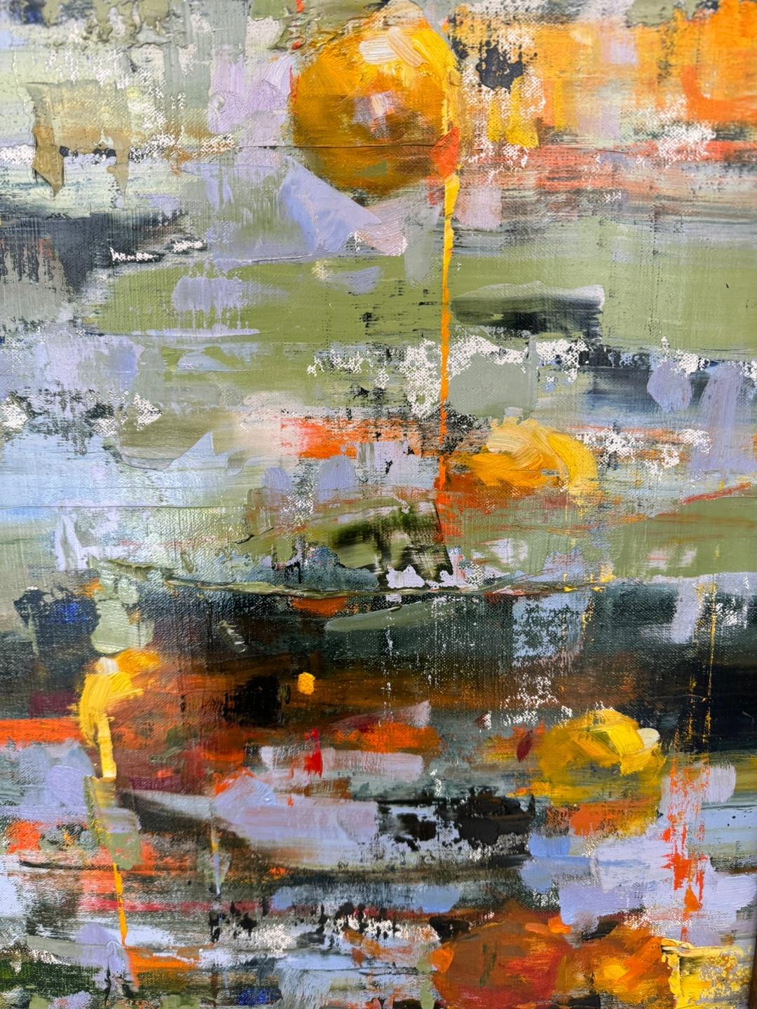 Arance dolci - Landscape Painting Grigio di Ali Hasmut