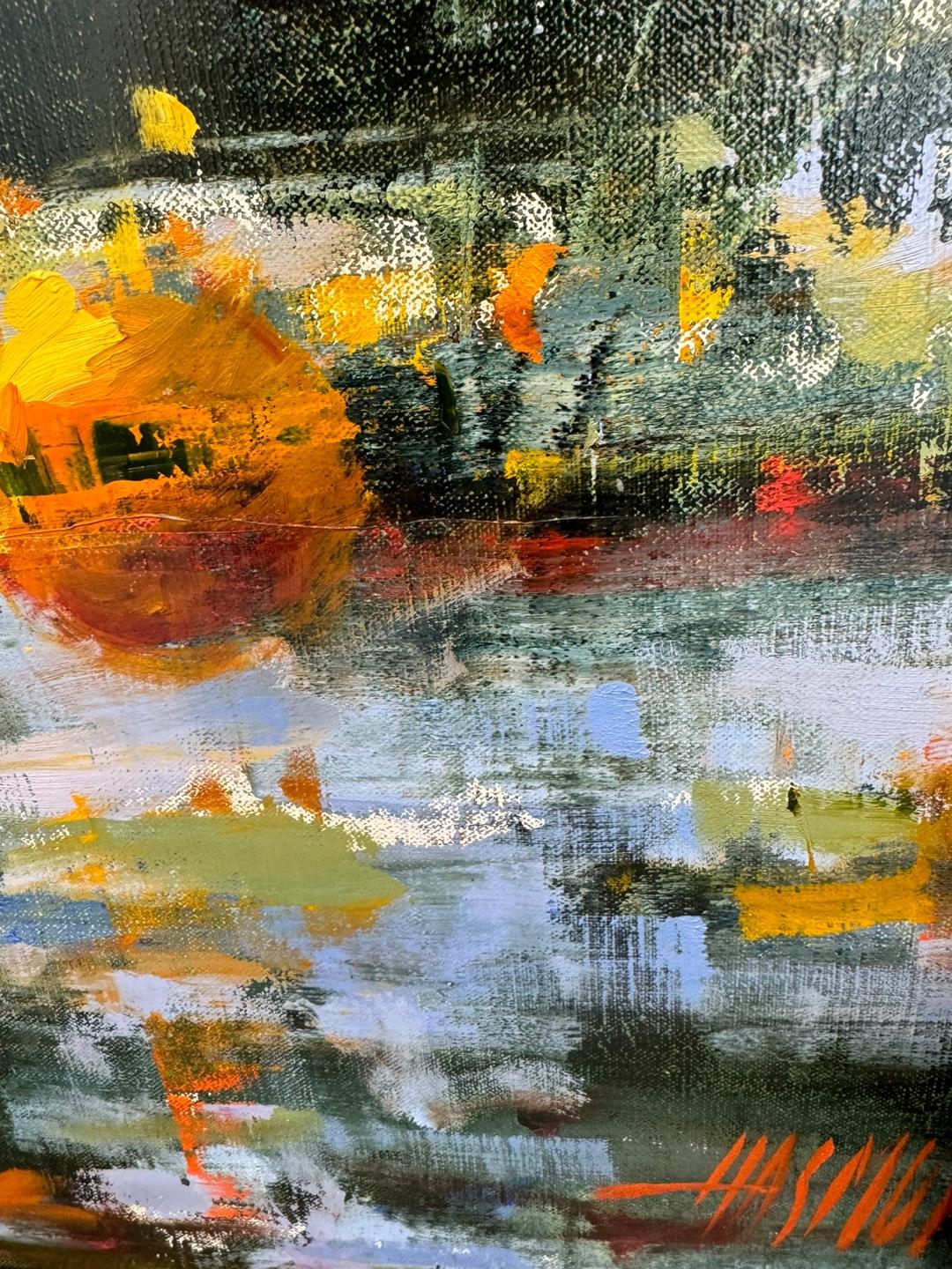 Hasmut si concentra sulla pittura di figure, ritratti e nature morte e pone una forte enfasi sulla composizione trasformando tutti gli ingredienti necessari come: colore, texture e luce in un'unica armonia. La tecnica di Hasmut di disporre in modo