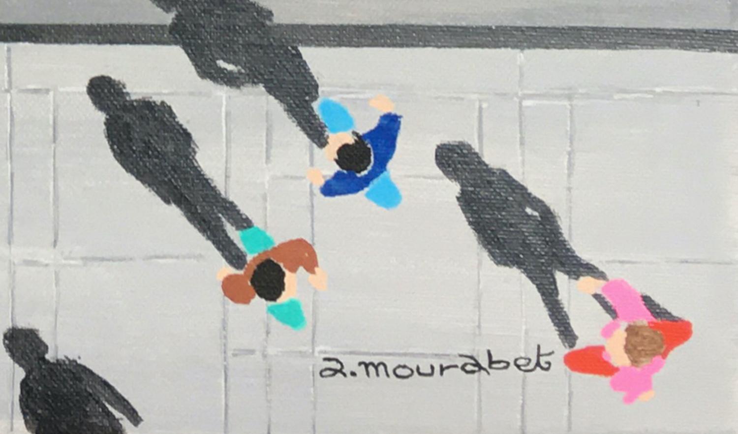 Bustle, Pintura aérea, Arte contemporáneo, Pintura original, Arte de bodegón 2
