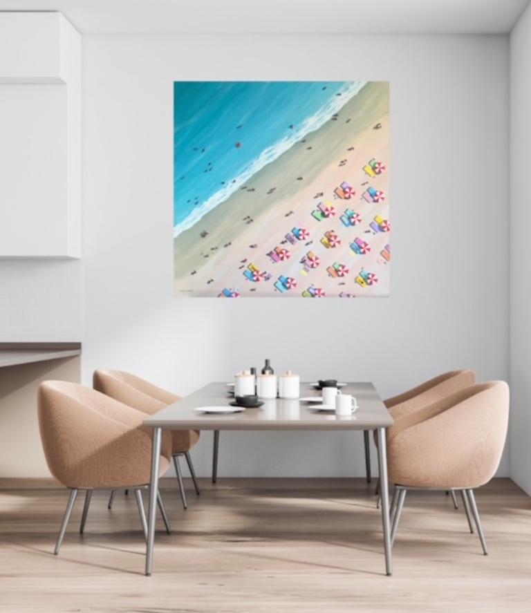 Day at the Beach by Ali Mourabet contemporary painting  For Sale 5