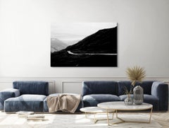 Before, large scale black and white photographic print on canvas by Ali Nasseri