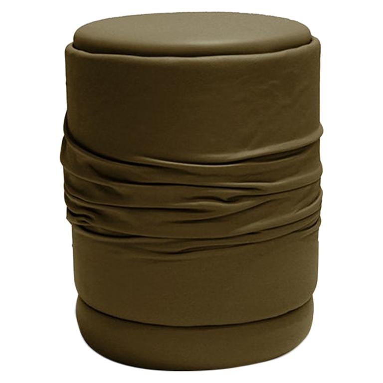 Contemporary Modern Ali Stool in Leather by Collector Studio For Sale