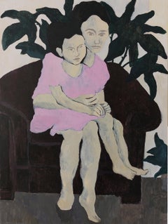 Madre e figlia - Pittura, Acrilico su tela