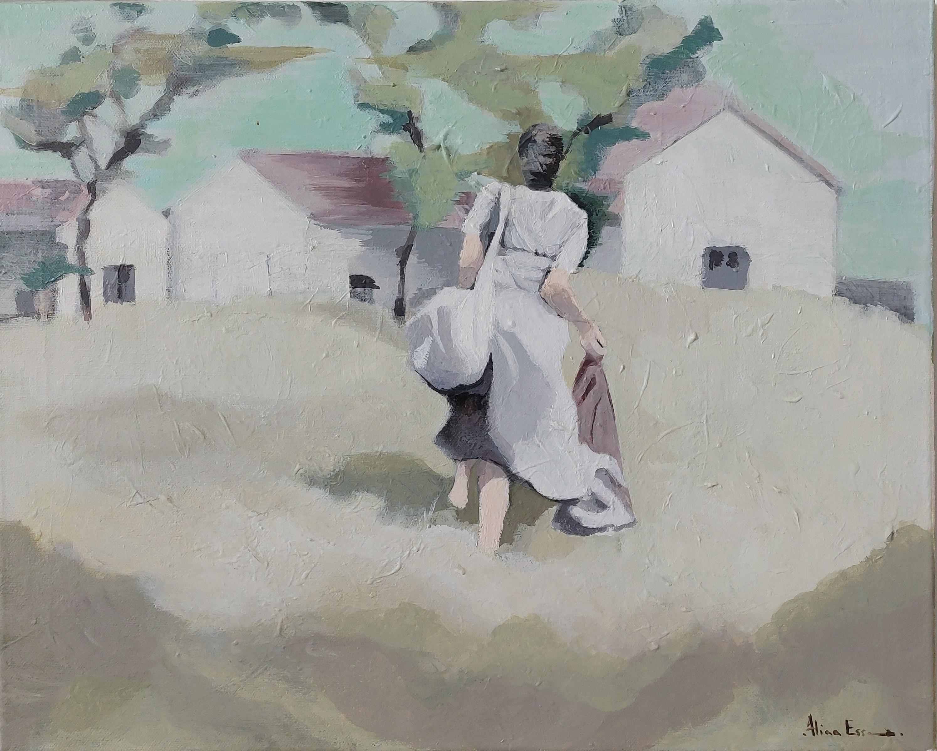 Nostalgia - Gemälde, Acryl auf Leinwand – Painting von Aliaa Essam