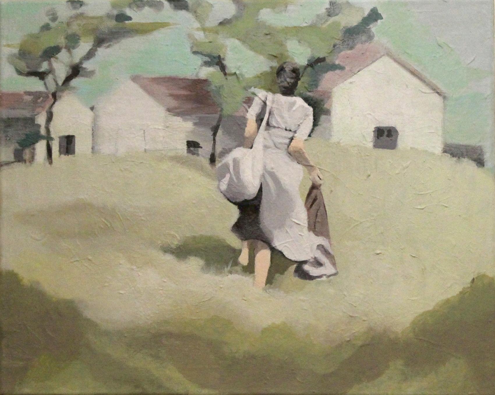 Aliaa Essam Figurative Painting – Nostalgia - Gemälde, Acryl auf Leinwand