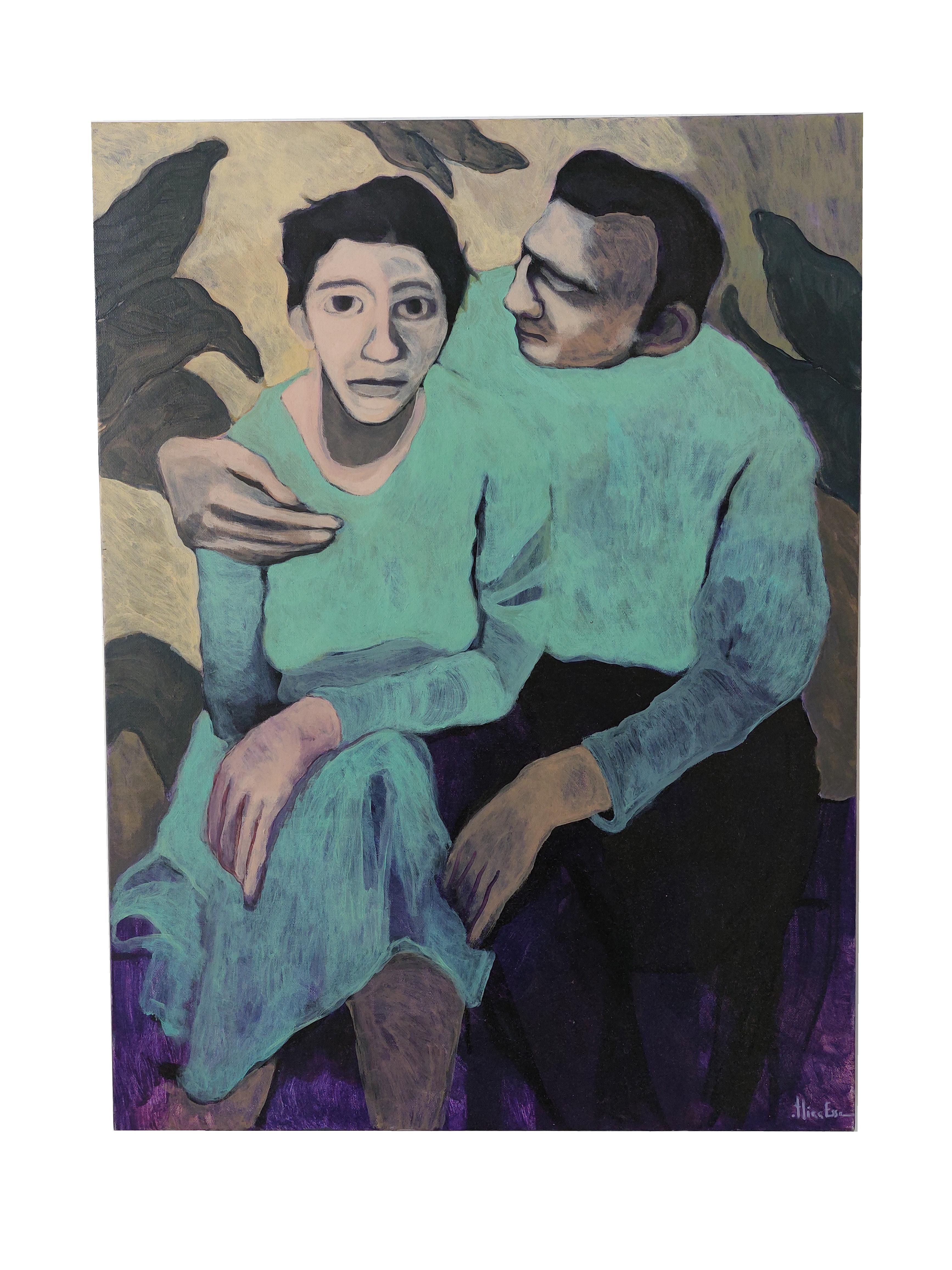Unspoken - Pittura, Acrilico su tela - Painting di Aliaa Essam