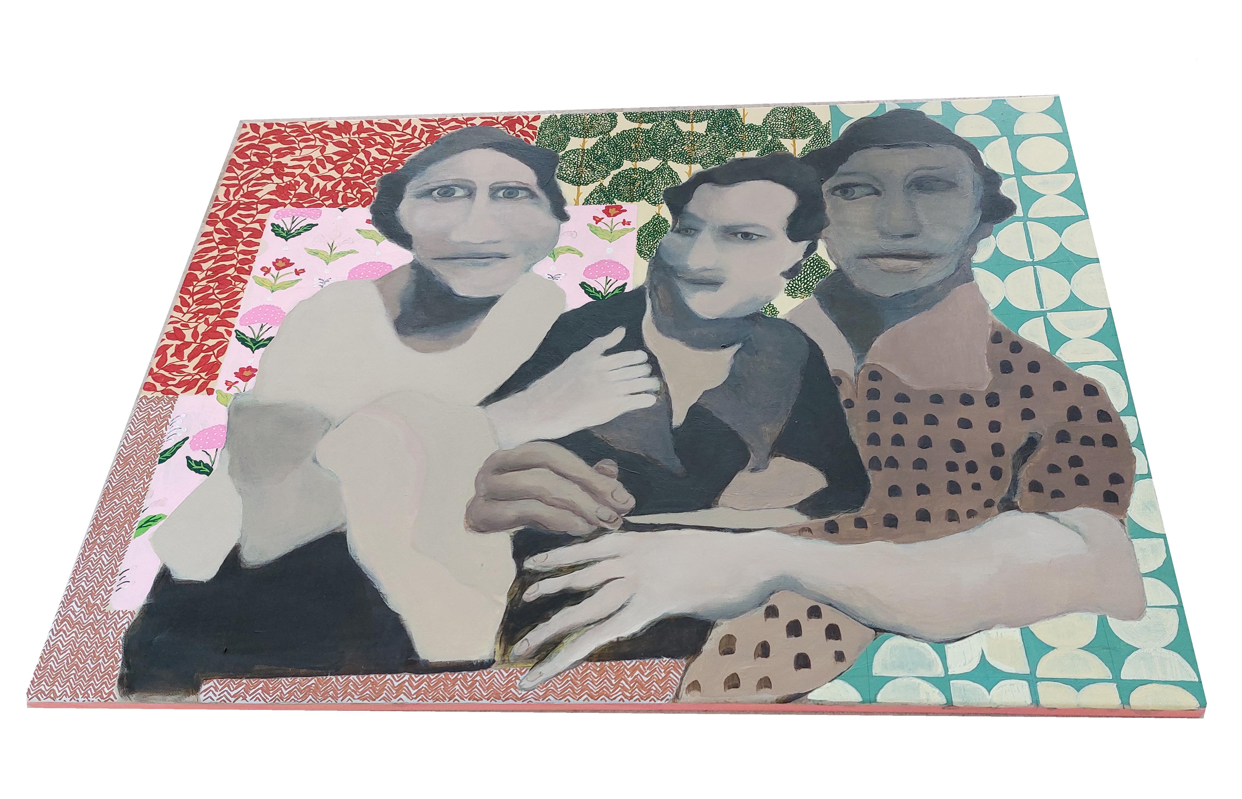 Senza titolo - Pittura, Acrilico su tela - Portrait Painting Marrone di Aliaa Essam
