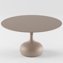 Alias 011 Tavolo Saen Ø140 con piano in MDF laccato sabbia di Oscar e Gabriele Buratti