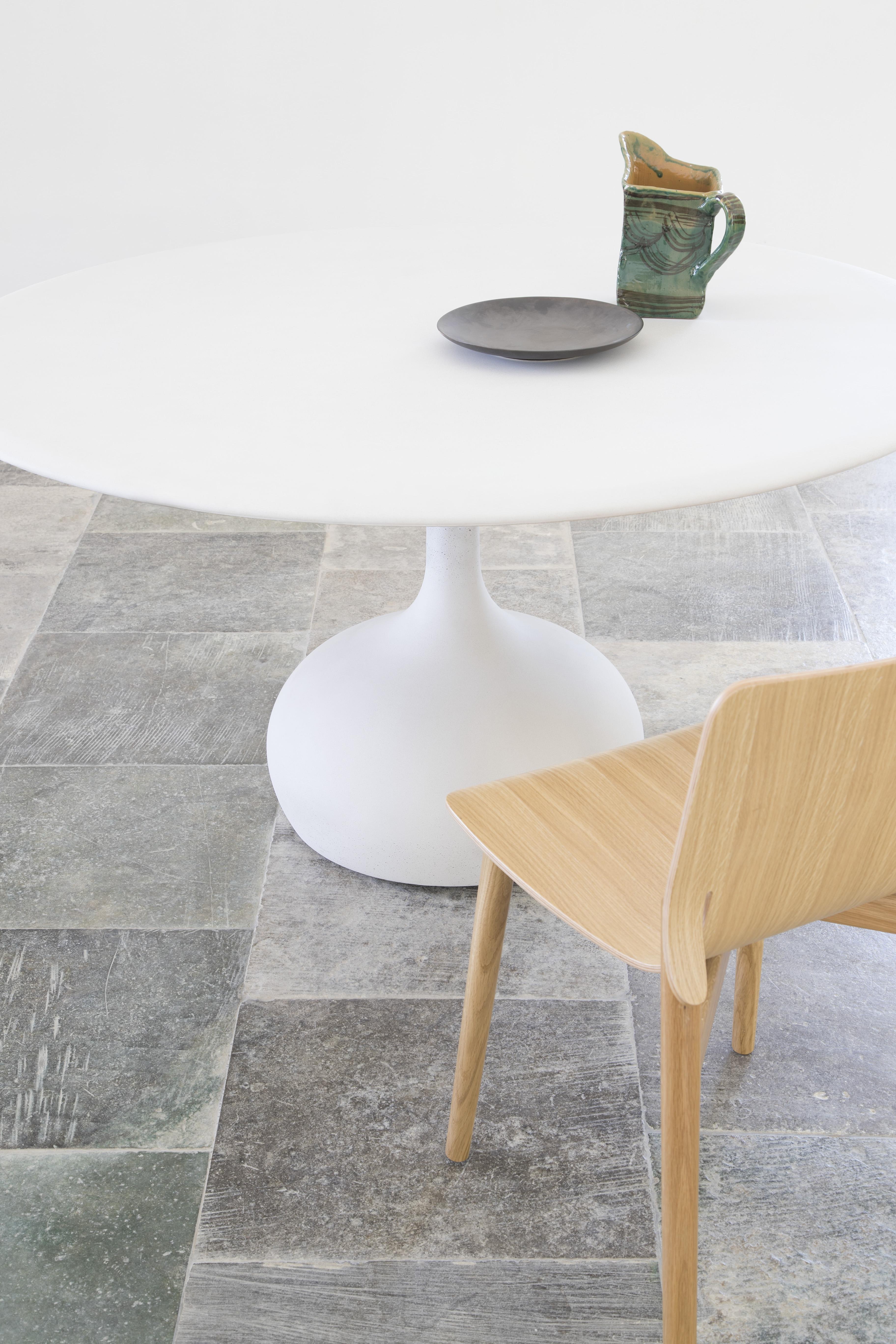 Alias 011 Saen Table Ø180 in White Lacquered MDF Top by Gabriele e Oscar Buratti For Sale 2