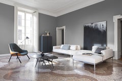 Alias 038 Poltrona Gran Kobi Essentiel con sedile marrone/nero e struttura laccata