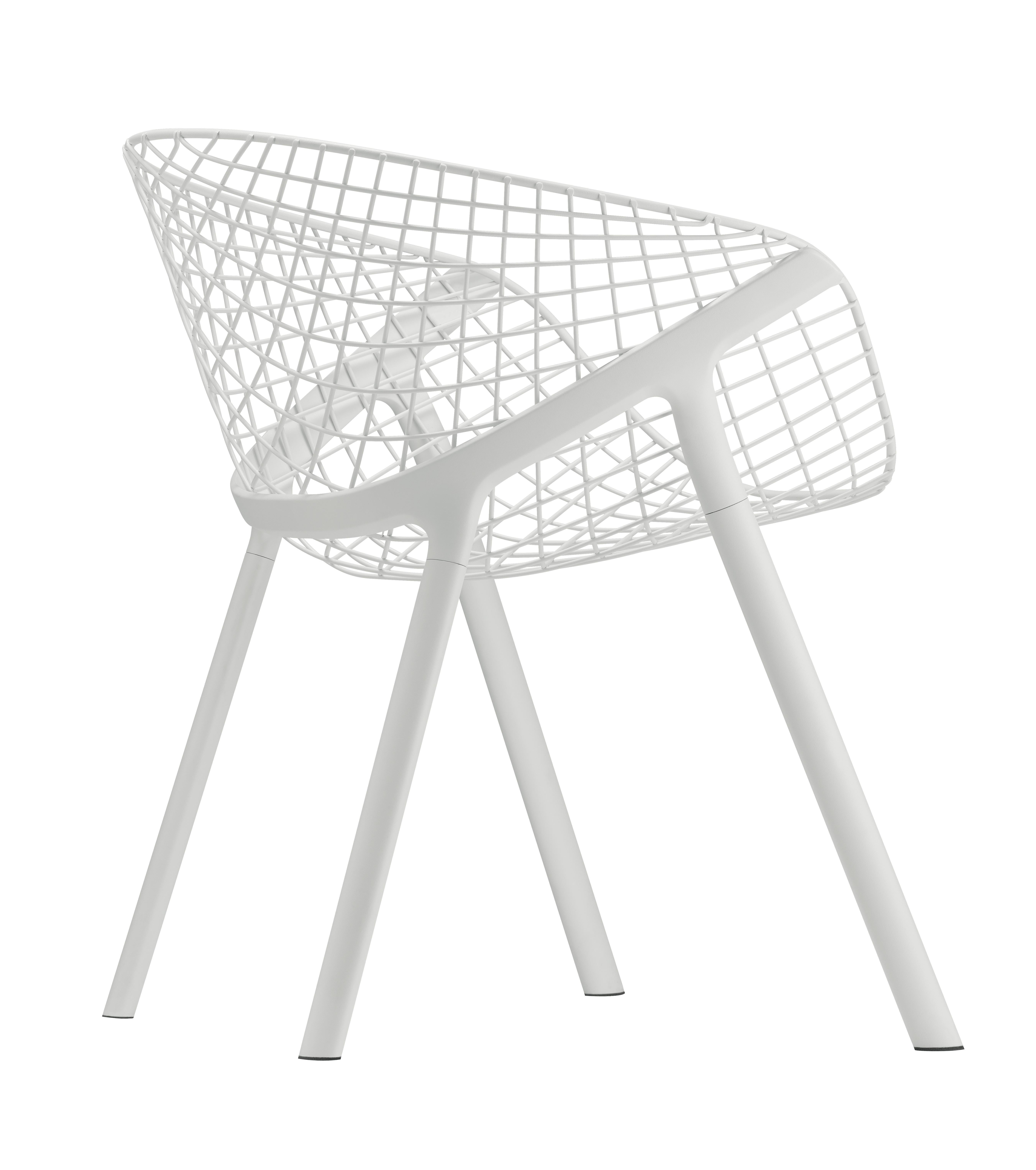 Alias 040 Kobi Chair in White Lacquered Aluminum Frame by Patrick Norguet

Chair with shell in lacquered steel; support belt and legs in lacquered aluminium. 

Born in Tours in 1969, he studied at the Industrial Design High School in Paris. He