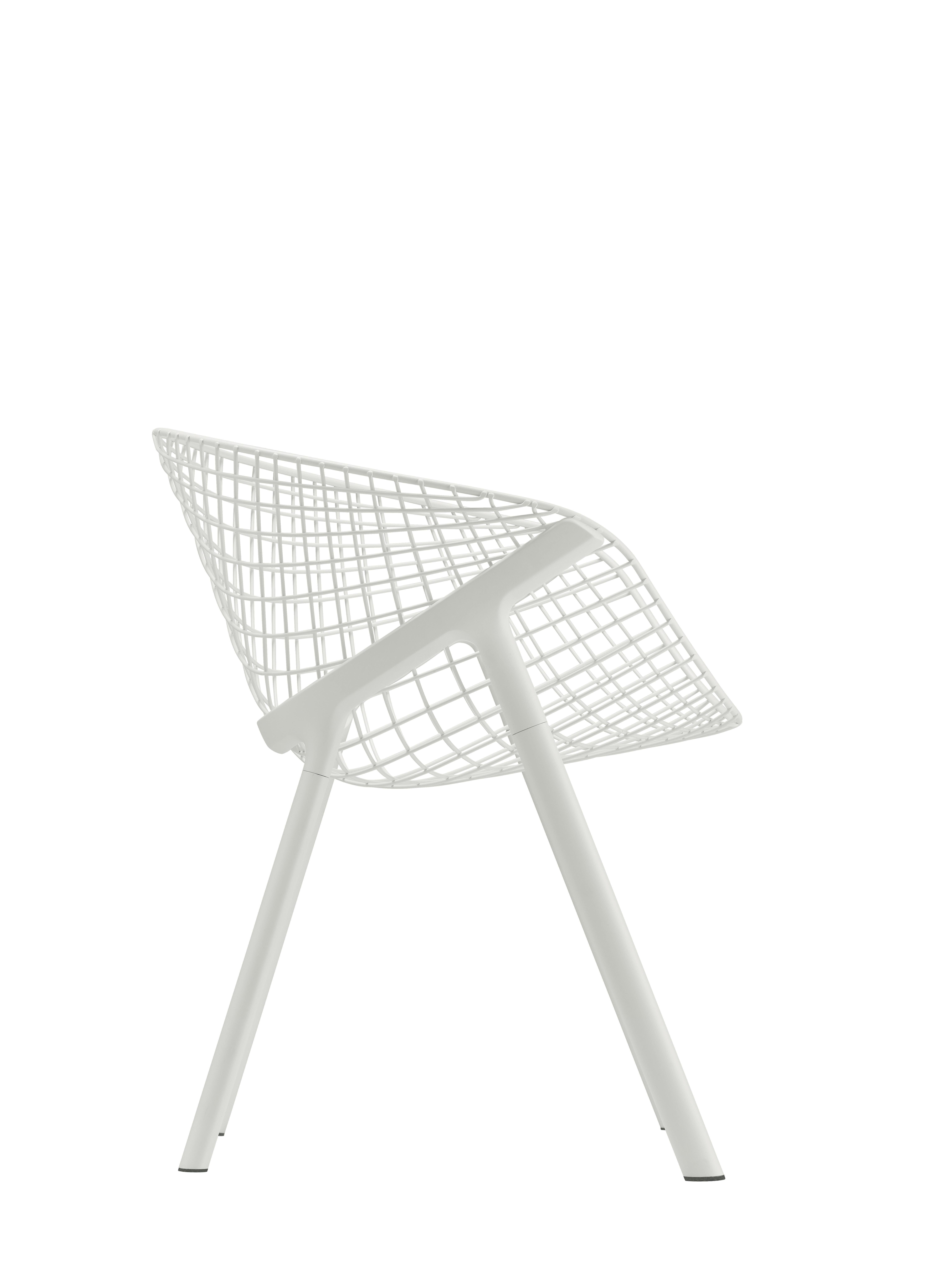 Italian Alias 040 Kobi Chair in White Lacquered Aluminum Frame by Patrick Norguet For Sale