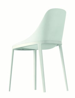 Chaise Elle Alias 070 en blanc avec cadre en aluminium laqué d'Eugeni Quitllet