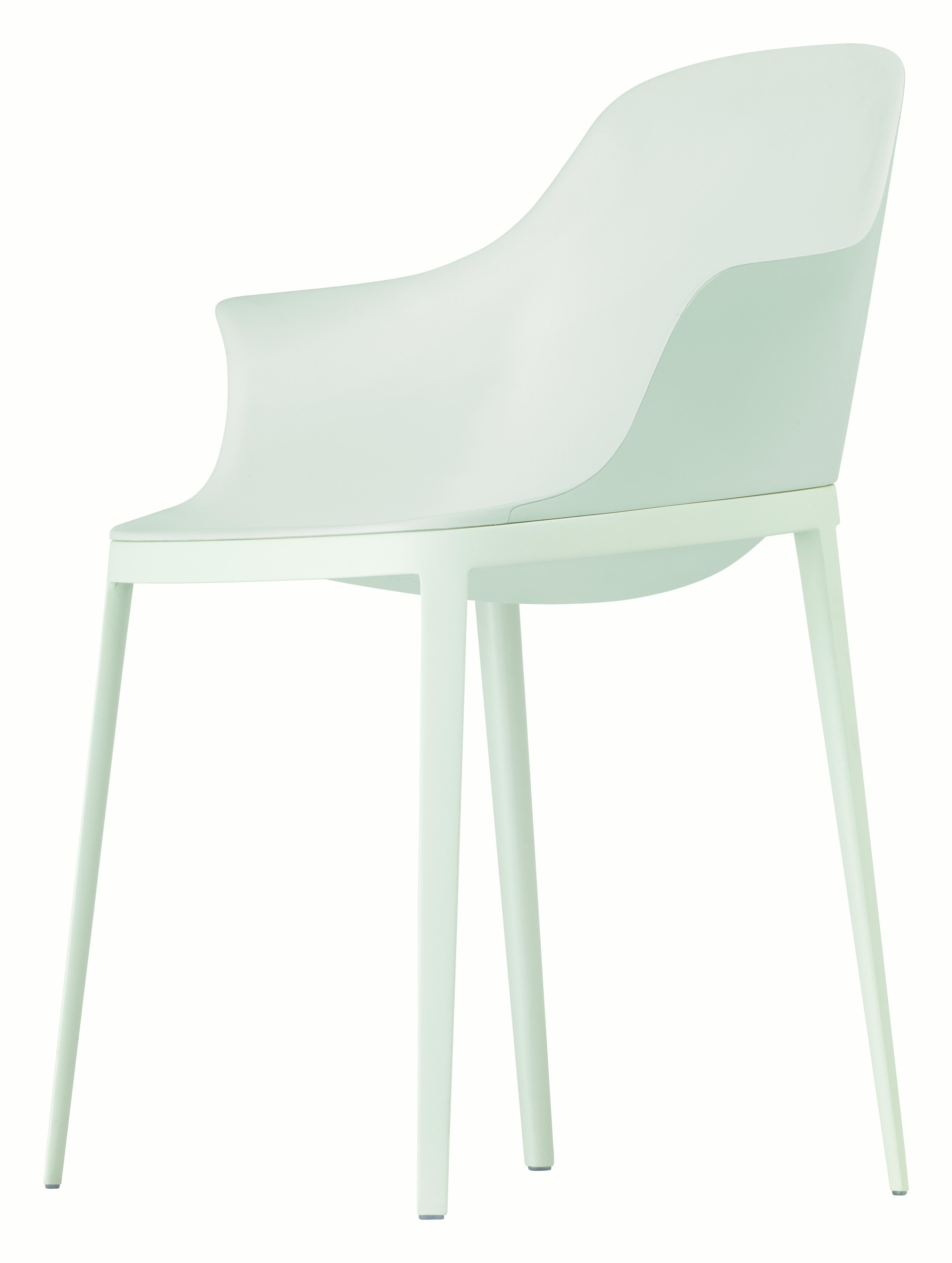 Italian Alias 073 Elle Armchair in White Lacquered Aluminum Frame by Eugeni Quitllet For Sale
