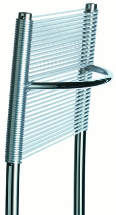 Alias 101 Spaghetti Chair with Clear PVC Seat and Chromed Steel Frame