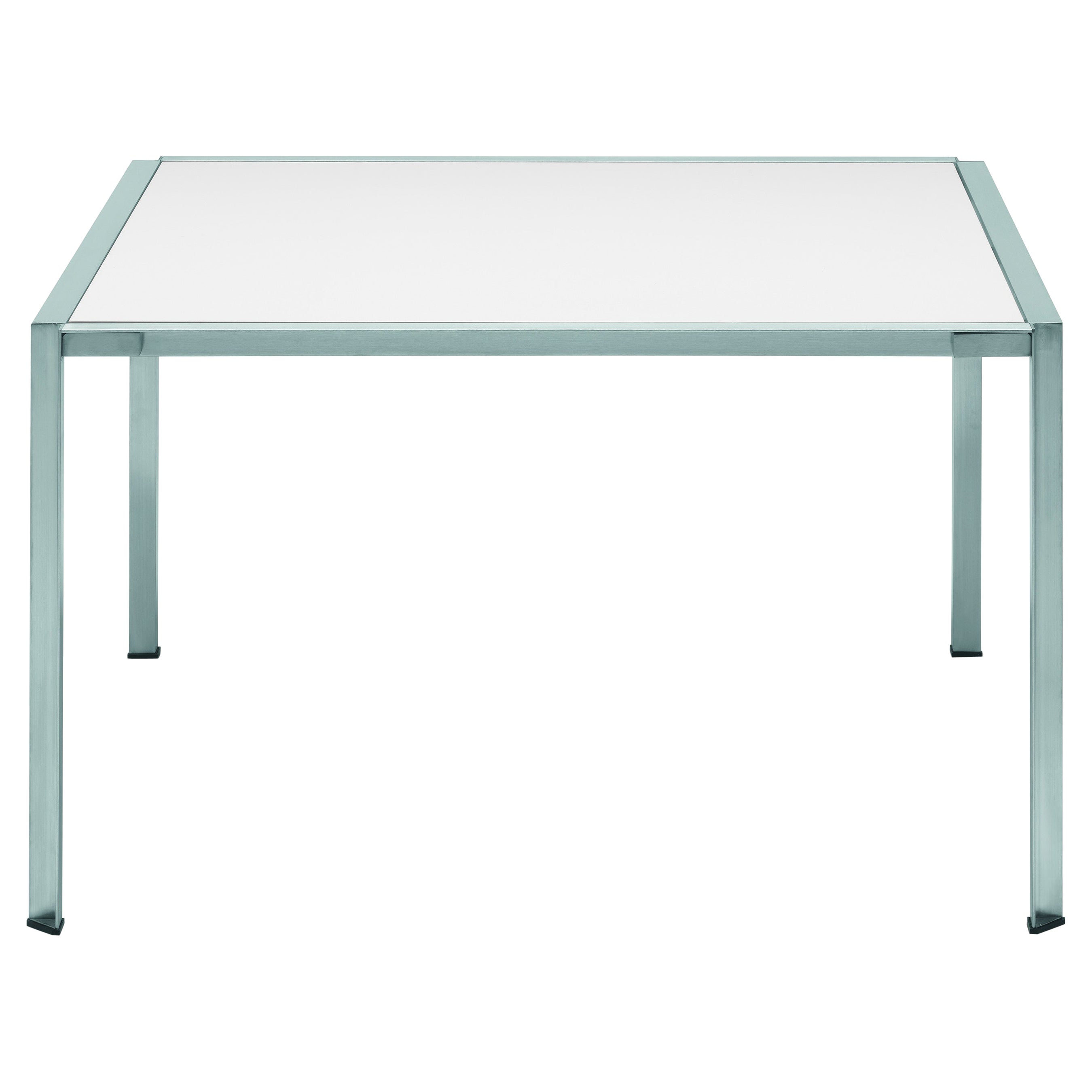 Table verte Alias 223_O avec cadre en acier inoxydable brossé et plateau Dekton en vente