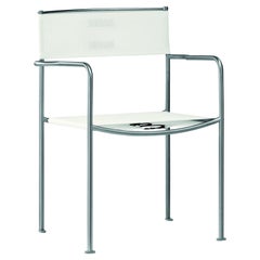 Alias 232_O Green Armrest in White Mesh with Steel Frame by Giandomenico Belotti
