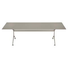Table d'extérieur Alias 240 en lattes d'aluminium laqué sable d'Alberto Meda