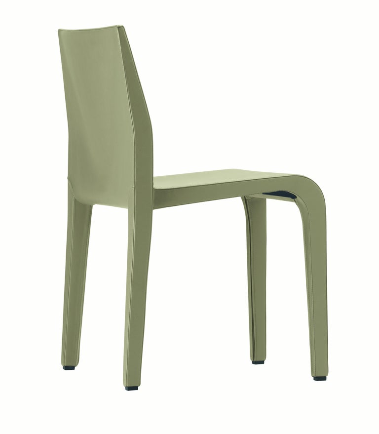 Sedia Alias 301 Laleggera in pelle beige di Riccardo Blumer in - Main Image