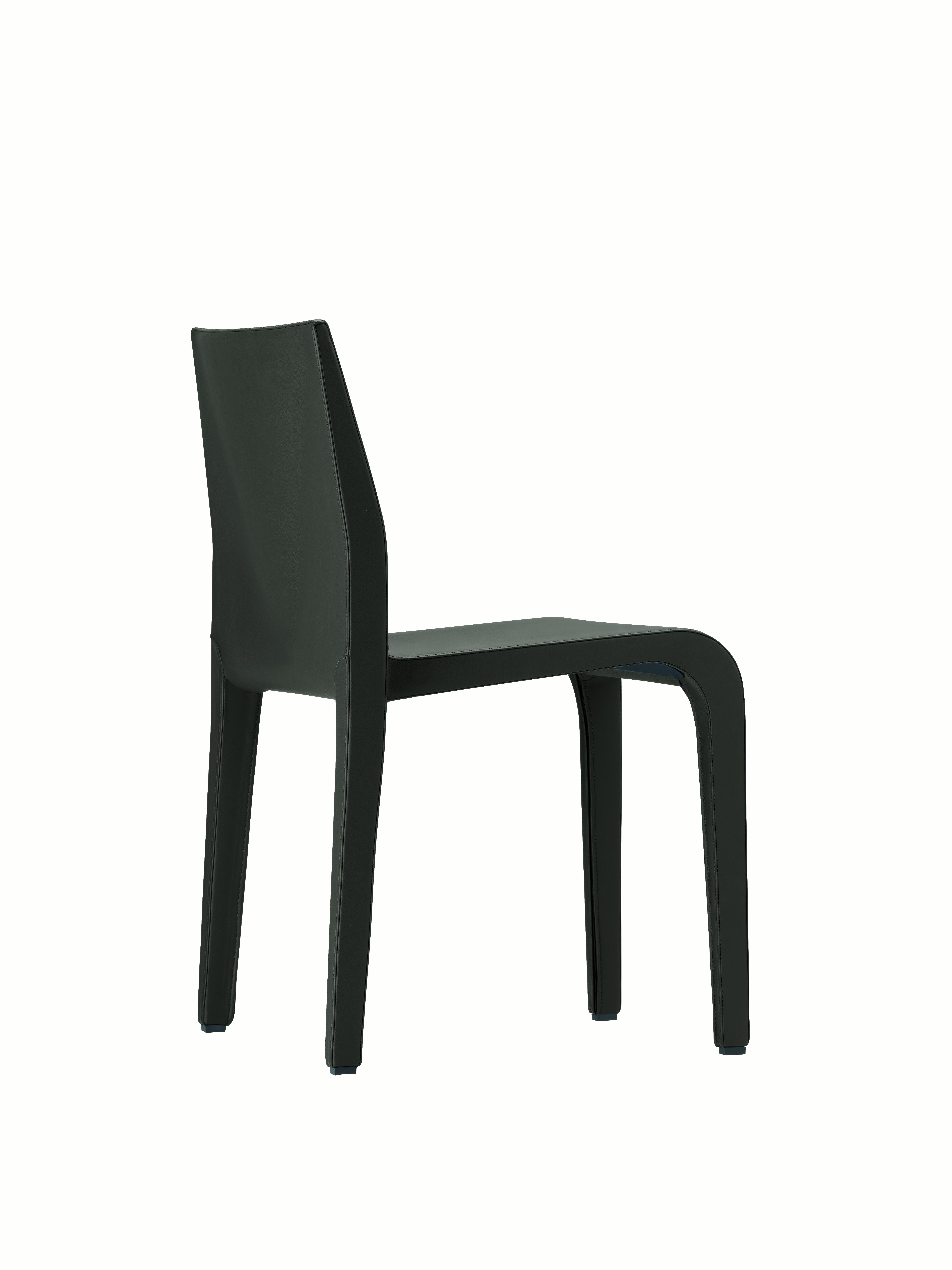 Italian Alias 301 Laleggera Chair in Full Dark Brown Leather by Riccardo Blumer For Sale