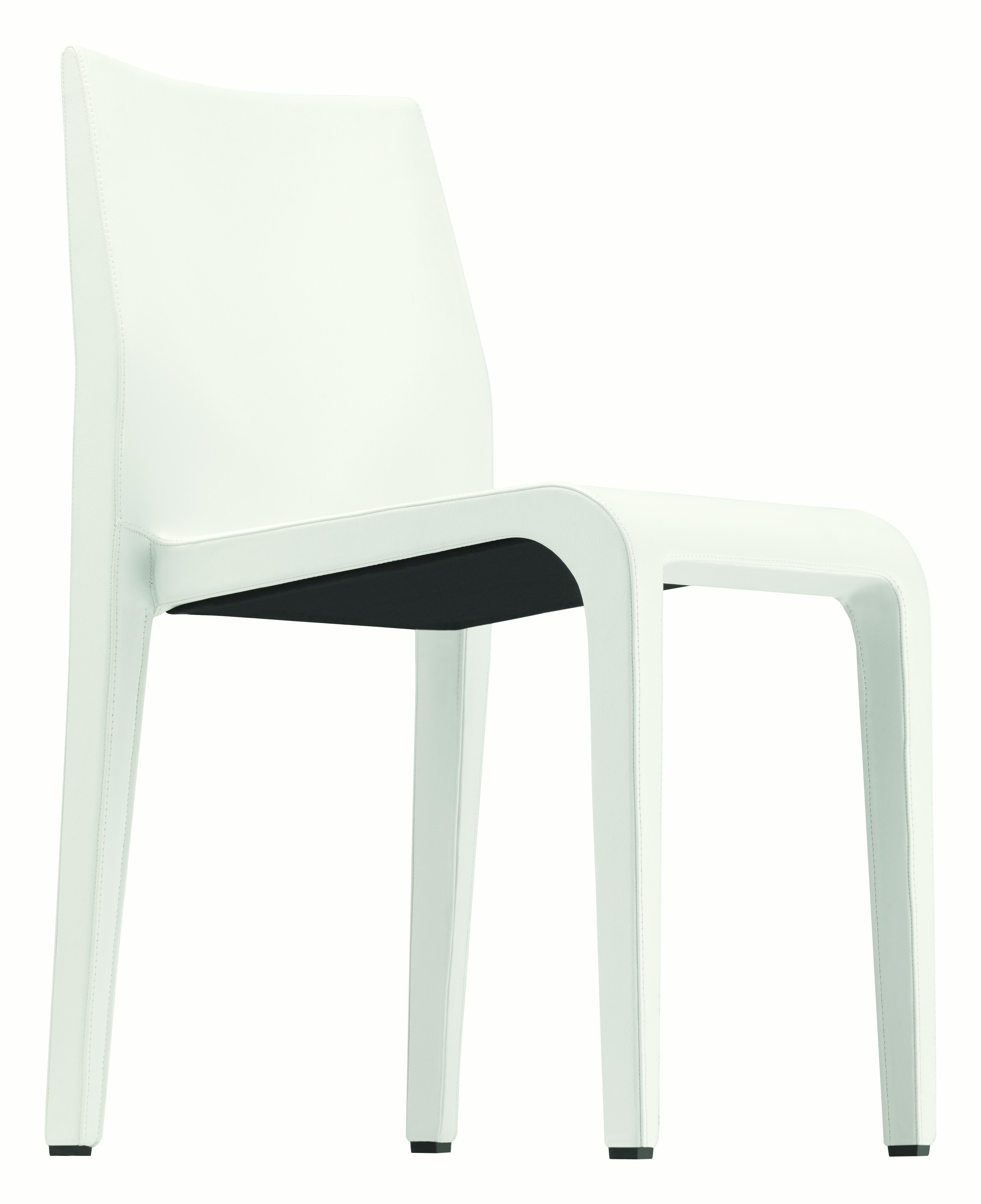Italian Alias 301 Laleggera Chair in Full White Leather by Riccardo Blumer For Sale