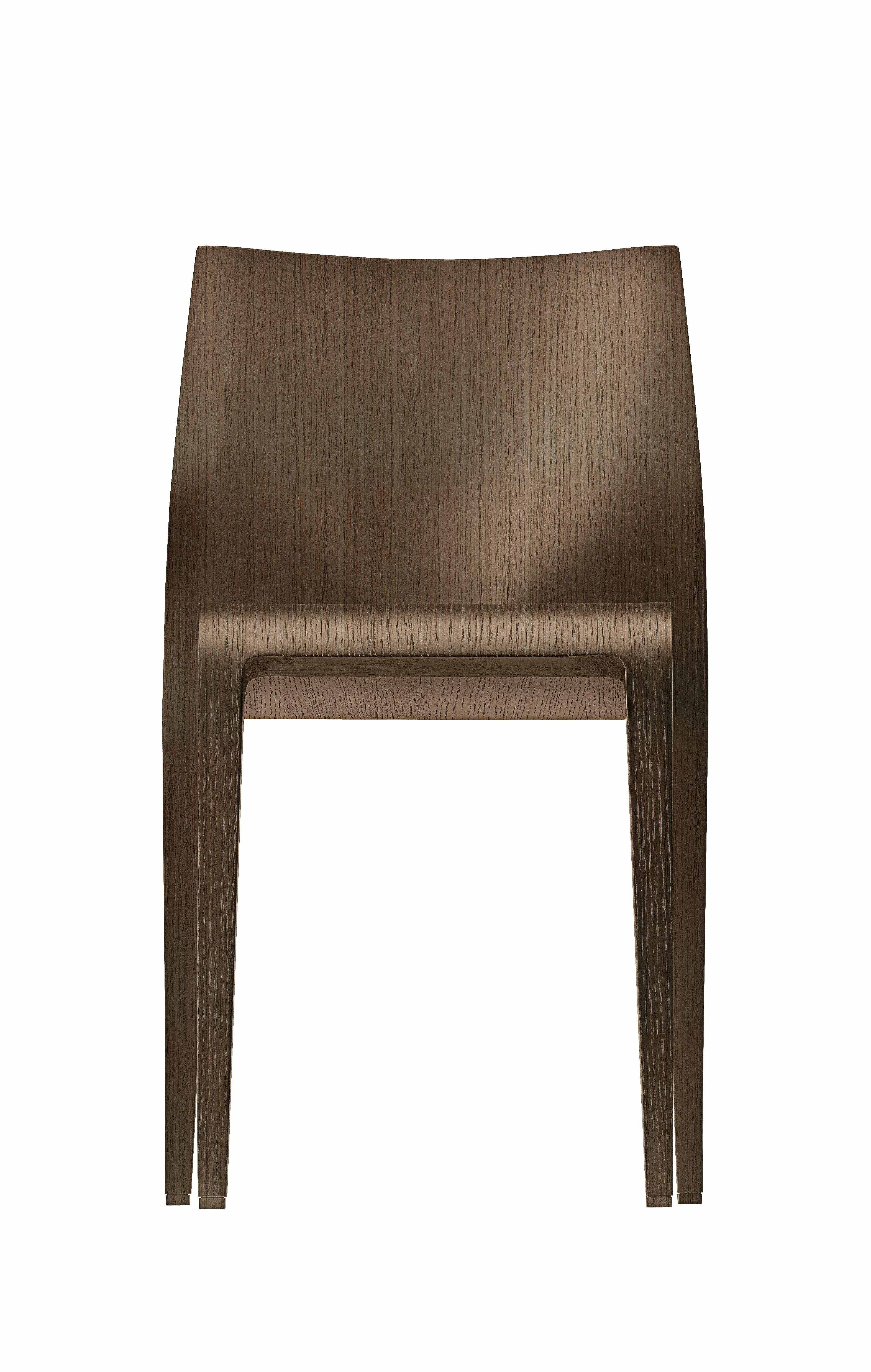 Italian Alias 301 Laleggera Chair in Oak Canaletto Walnut Wood by Riccardo Blumer For Sale