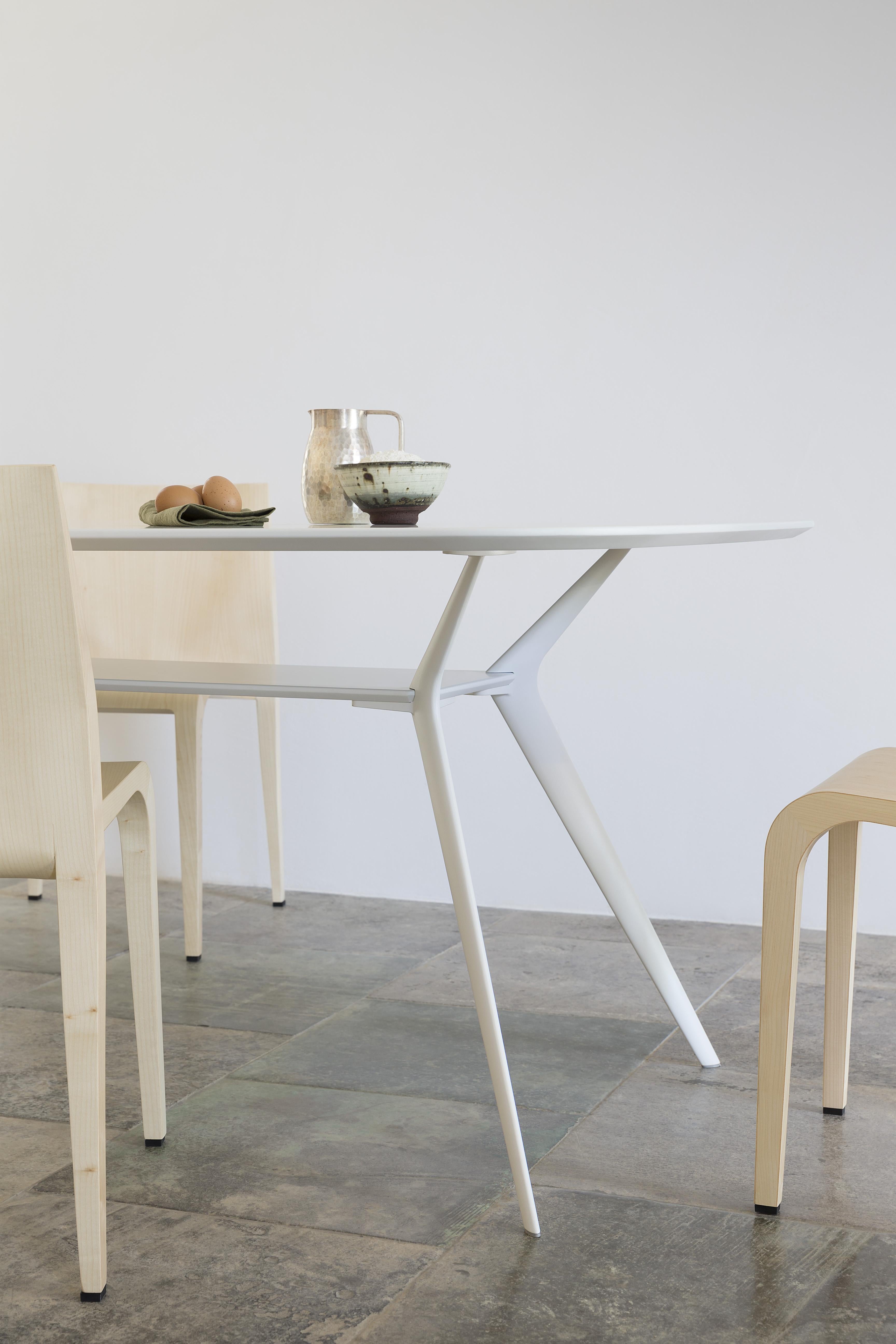 Alias 301 Laleggera Chair in White Color Stained Wood by Riccardo Blumer For Sale 3